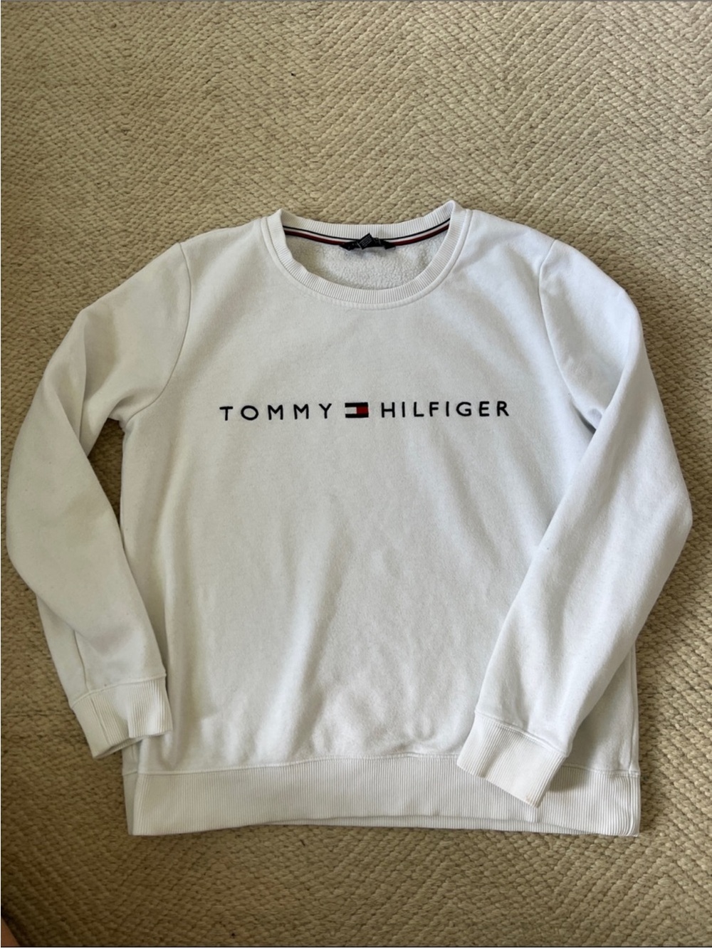 Vintage white Tommy Hilfiger logo sweatshirt